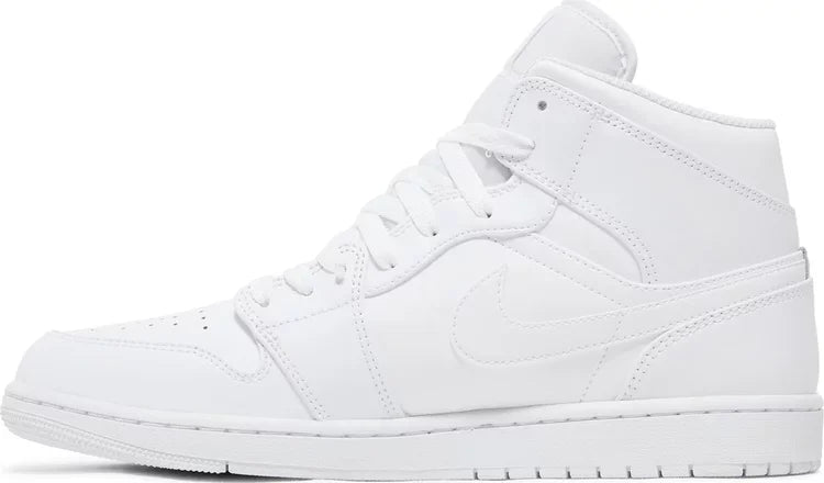 Nike Air Jordan 1 Mid - Triple White - Hectic Kixs