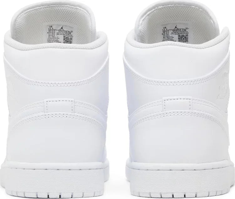 Nike Air Jordan 1 Mid - Triple White - Hectic Kixs