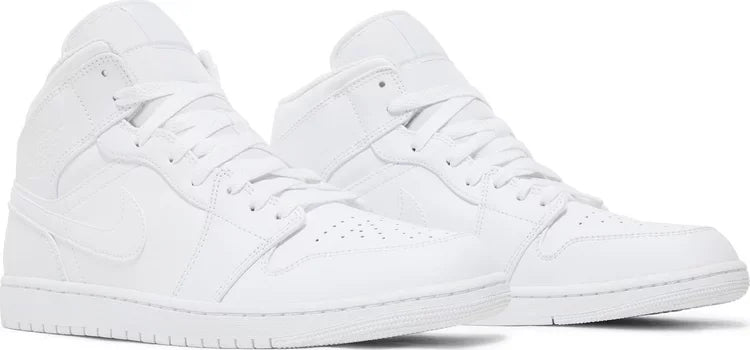 Nike Air Jordan 1 Mid - Triple White - Hectic Kixs