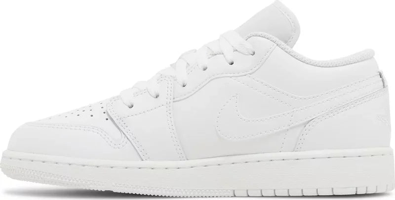 Nike Air Jordan 1 Low - Triple White (GS) - Hectic Kixs