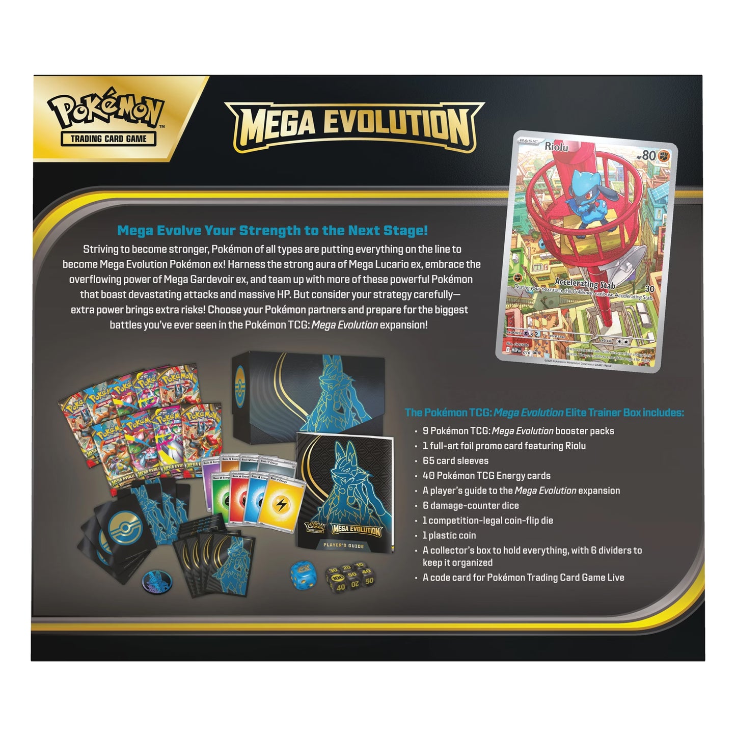 Pokemon TCG: Mega Evolution Elite Trainer Box - Mega Lucario