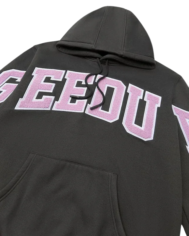 Geedup Team Logo Hoodie - Charcoal Dusty Pink - Hectic Kixs