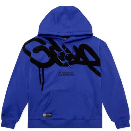 Geedup Handstyle Hoodie - Royal Blue - Hectic Kixs