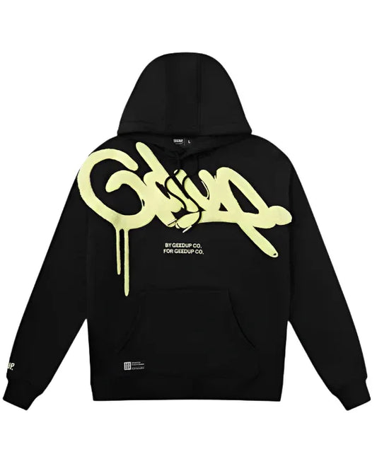 Geedup Handstyle Hoodie - Black Sorbet - Hectic Kixs