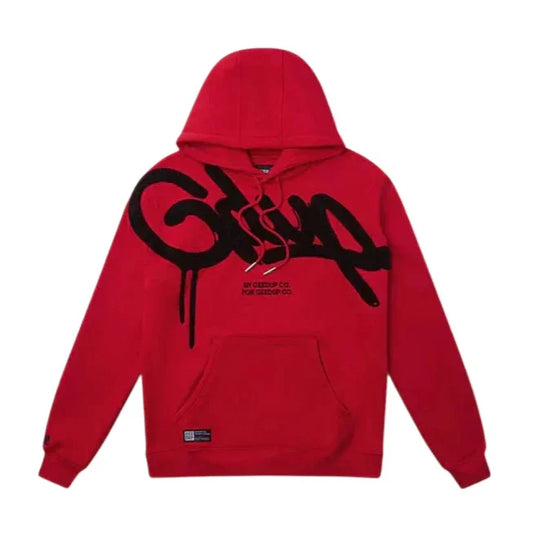 Geedup Handstyle Hoodie - Red/Black - Hectic Kixs