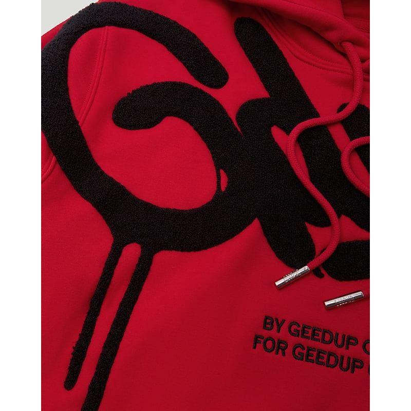 Geedup Handstyle Hoodie - Red/Black - Hectic Kixs