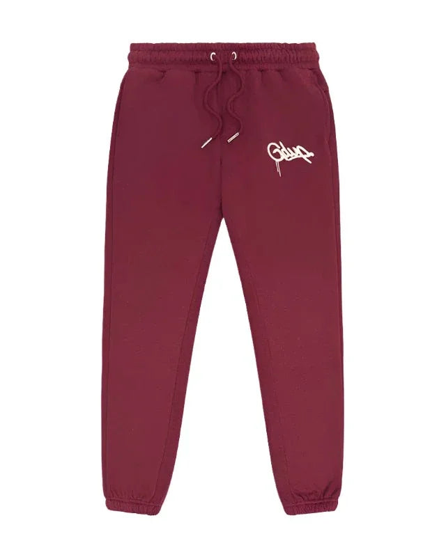 Geedup Handstyle Trackpants - Maroon/Cream - Hectic Kixs