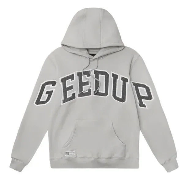 Geedup Team Logo Hoodie - Grey Monogram - Hectic Kixs