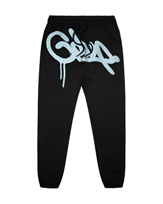 Geedup Handstyle Trackpants - Black/Baby Blue - Hectic Kixs
