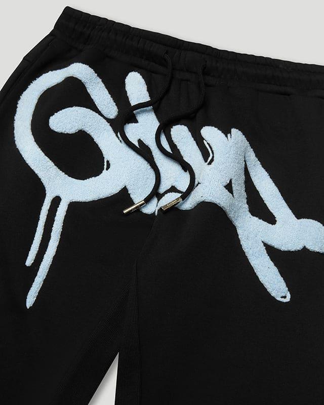 Geedup Handstyle Trackpants - Black/Baby Blue - Hectic Kixs