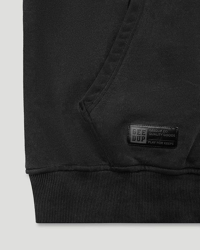 Geedup Handstyle Hoodie - Vintage Washed Black - Hectic Kixs