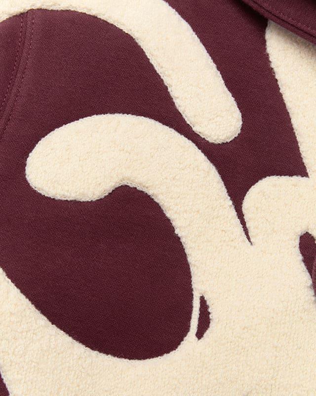 Geedup Handstyle Hoodie - Maroon/Cream - Hectic Kixs