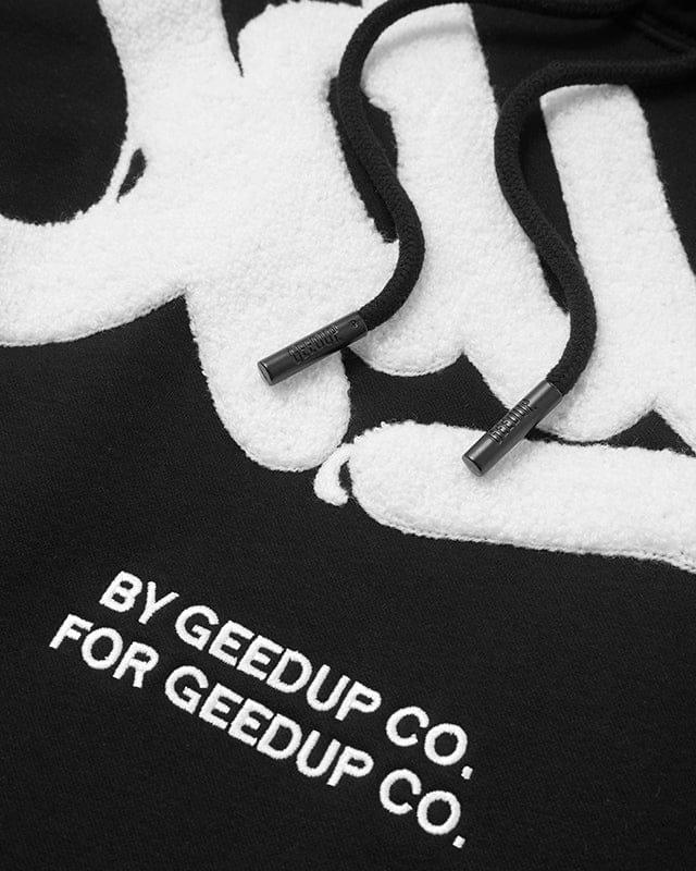 Geedup Handstyle Hoodie - Black/White - Hectic Kixs