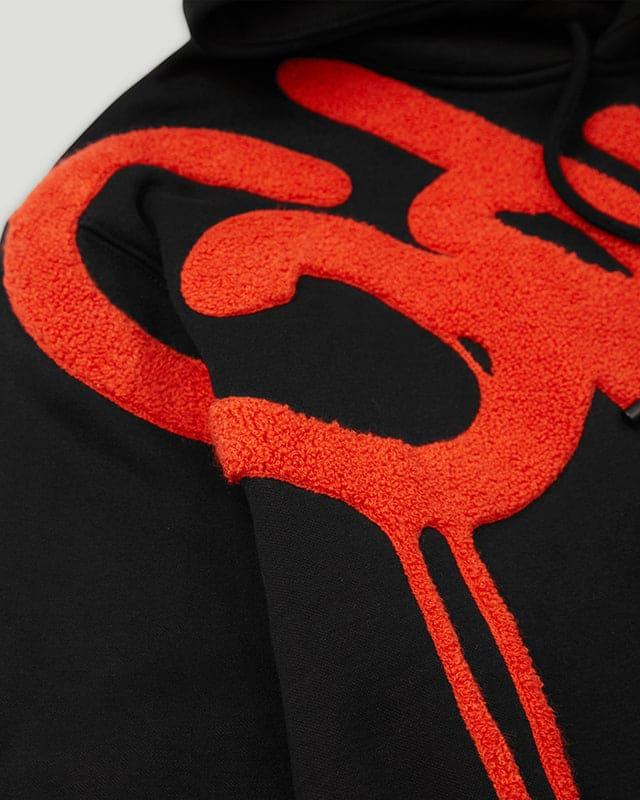 Geedup Handstyle Hoodie - Black/Burnt Orange - Hectic Kixs