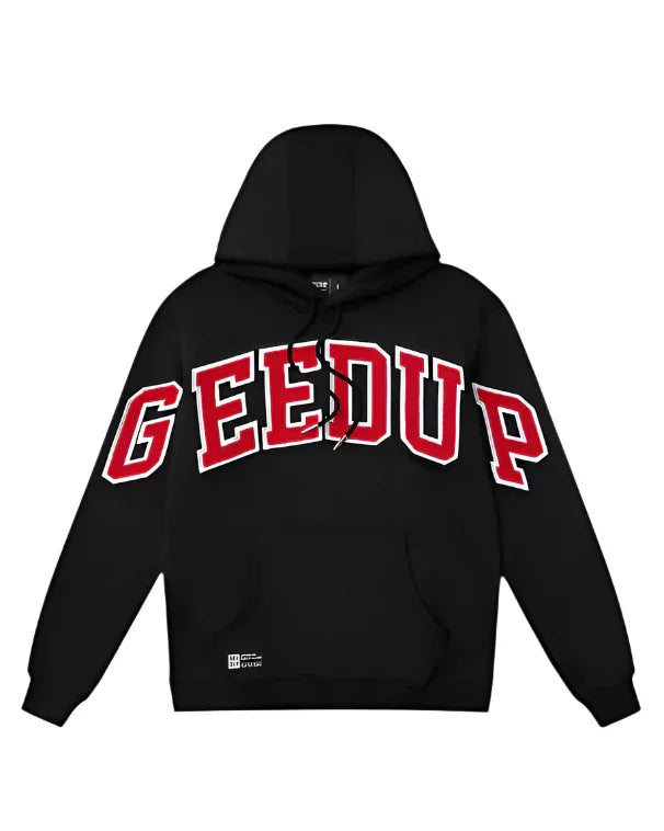 Geedup Team Logo Hoodie - Black/White/Red - Hectic Kixs
