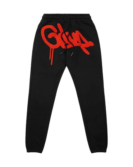 Geedup Handstyle Trackpants - Black/Burnt Orange - Hectic Kixs