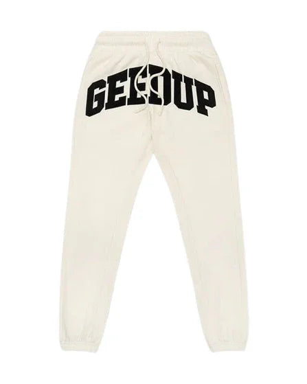 Geedup Team Logo Trackpants - Buttercream/Black - Hectic Kixs