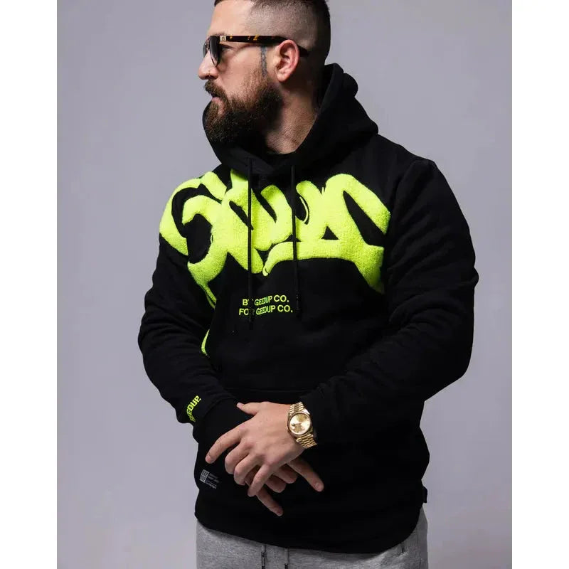 Geedup Handstyle Hoodie - Hyper/Yellow - Hectic Kixs