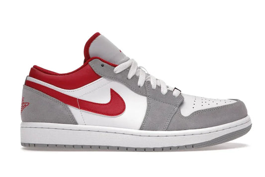 Nike Air Jordan 1 Low - Light Smoke Grey / Gym Red - Hectic Kixs