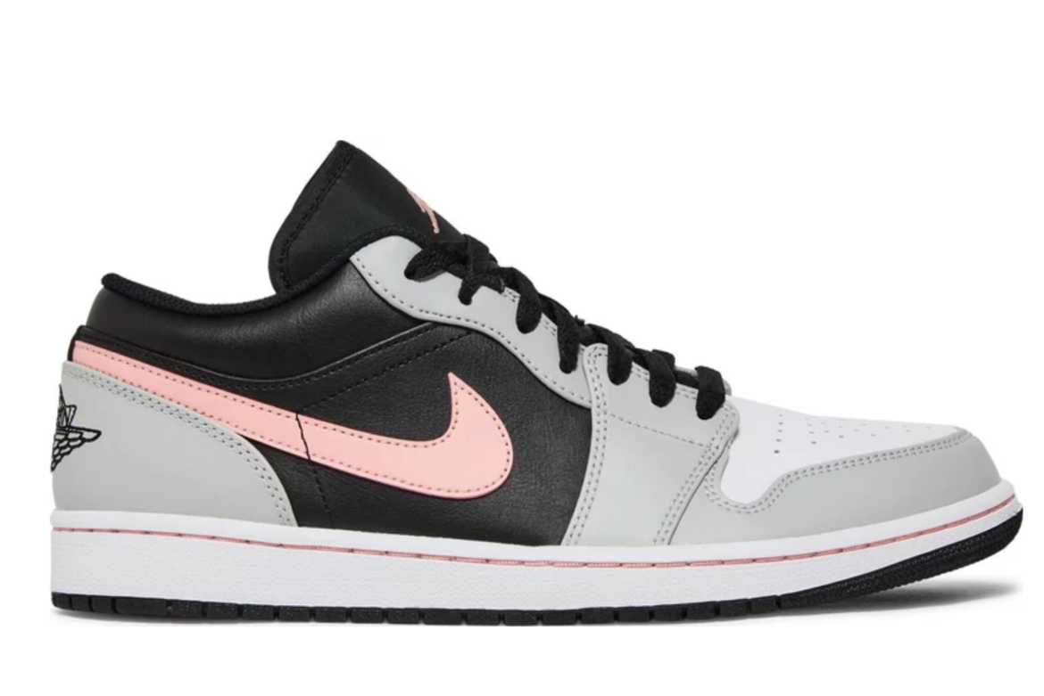 Grey and hot sale pink jordan 1