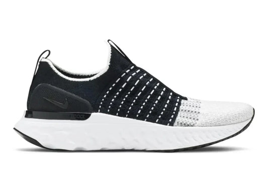 Nike React Phantom Run Flyknit 2 - Black/White - Hectic Kixs