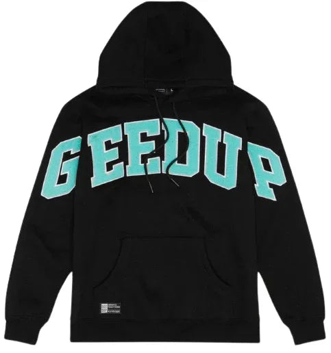 Geedup Team Logo Hoodie - Black/Teal - Hectic Kixs