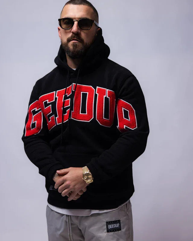 Geedup Team Logo Hoodie - Black/Red - Hectic Kixs