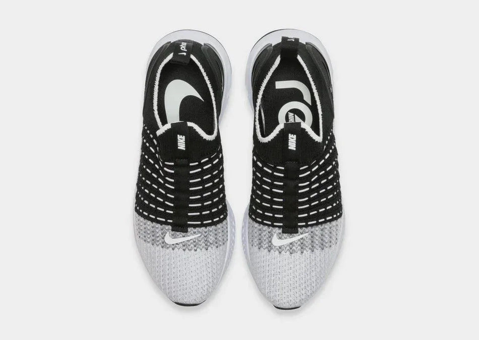 Nike React Phantom Run Flyknit 2 - Black/White (W) - Hectic Kixs