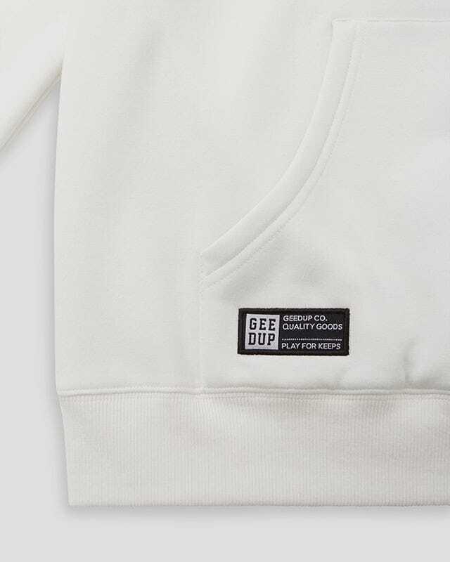Geedup Team Logo Hoodie - White/Green - Hectic Kixs