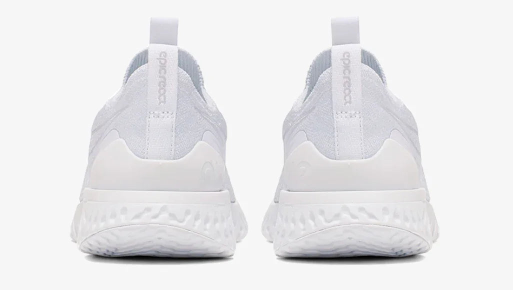 Nike Epic Phantom React Flyknit - Triple White (W) - Hectic Kixs