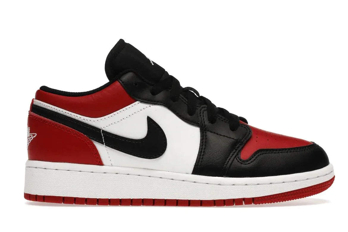 Nike Air Jordan 1 Low - Bred Toe (GS) - Hectic Kixs