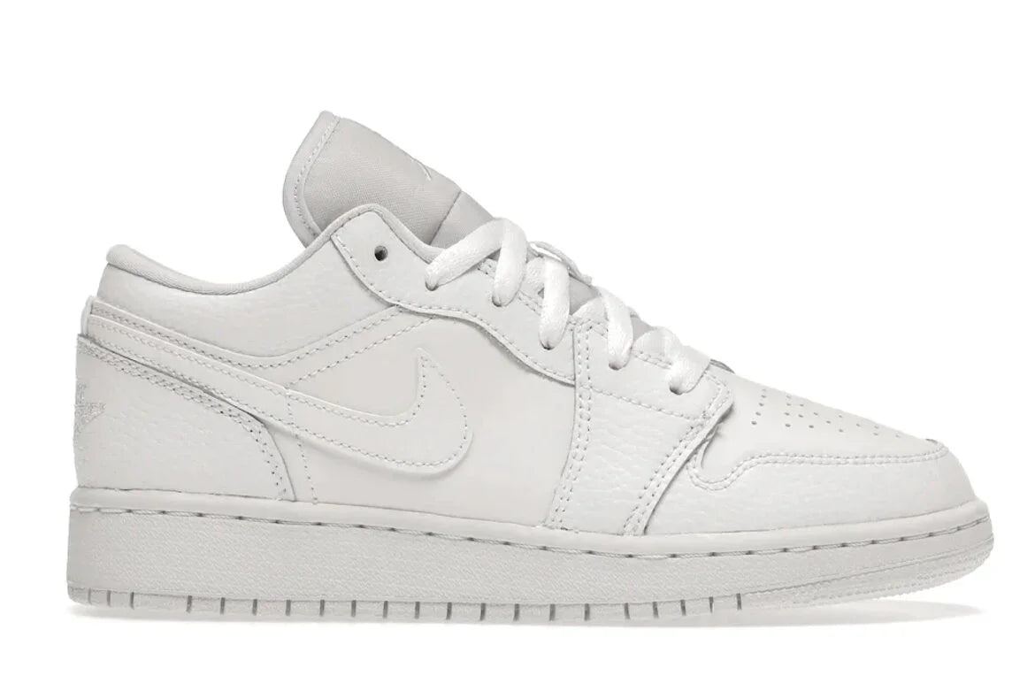 Nike Air Jordan 1 Low - Triple White (GS) - Hectic Kixs