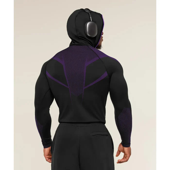 Gymshark Onyx 5.0 Seamless Hoodie Black/Athletic Purple