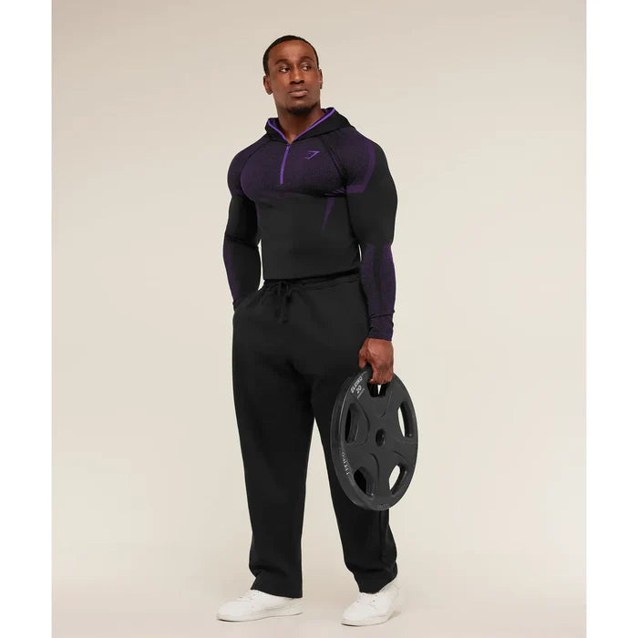 Gymshark Onyx 5.0 Seamless Hoodie Black/Athletic Purple