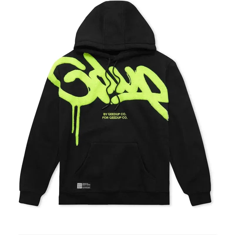Geedup Handstyle Hoodie - Hyper/Yellow - Hectic Kixs