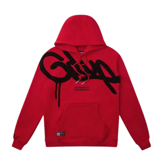 Geedup Handstyle Hoodie - Red/Black