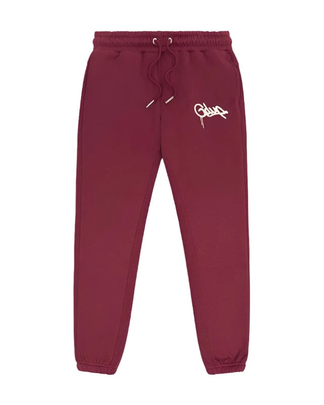 Geedup Handstyle Trackpants - Maroon/Cream