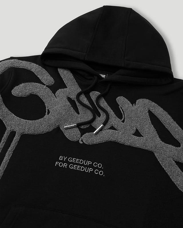 Geedup Handstyle Hoodie - Black/Grey - Hectic Kixs
