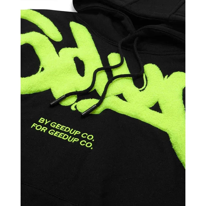 Geedup Handstyle Hoodie - Hyper/Yellow - Hectic Kixs