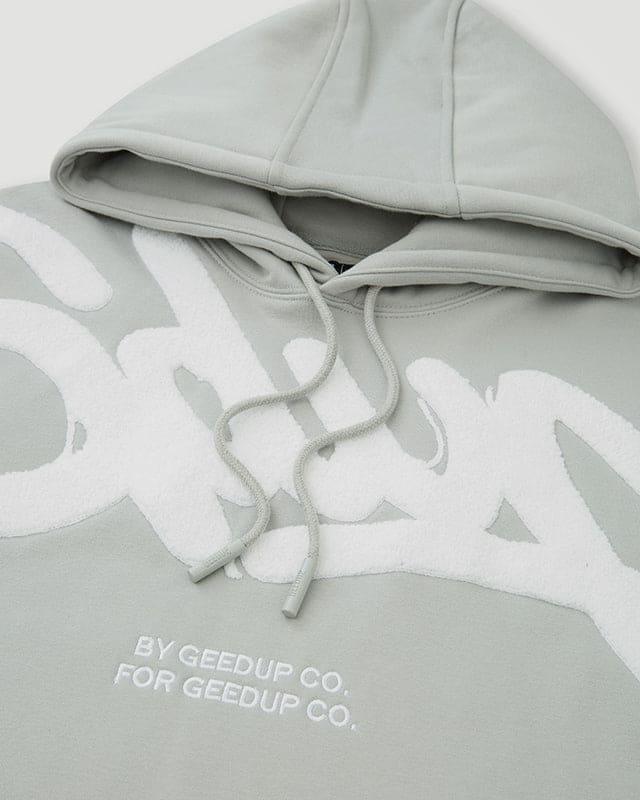 Geedup Handstyle Hoodie - Grey/White - Hectic Kixs