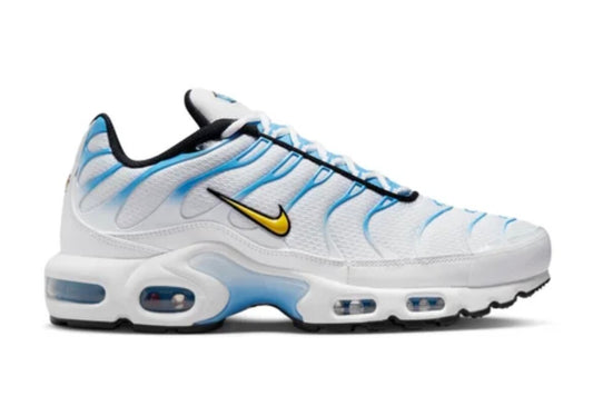 Hectickixs – Nike Air Max Plus TN Poseidon sneakers featuring a bold blue and black design with signature wavy lines and visible Air cushioning