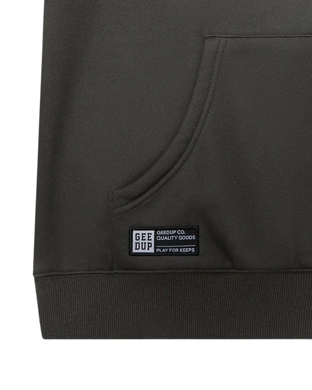 Geedup Team Logo Hoodie - Charcoal Dusty Pink