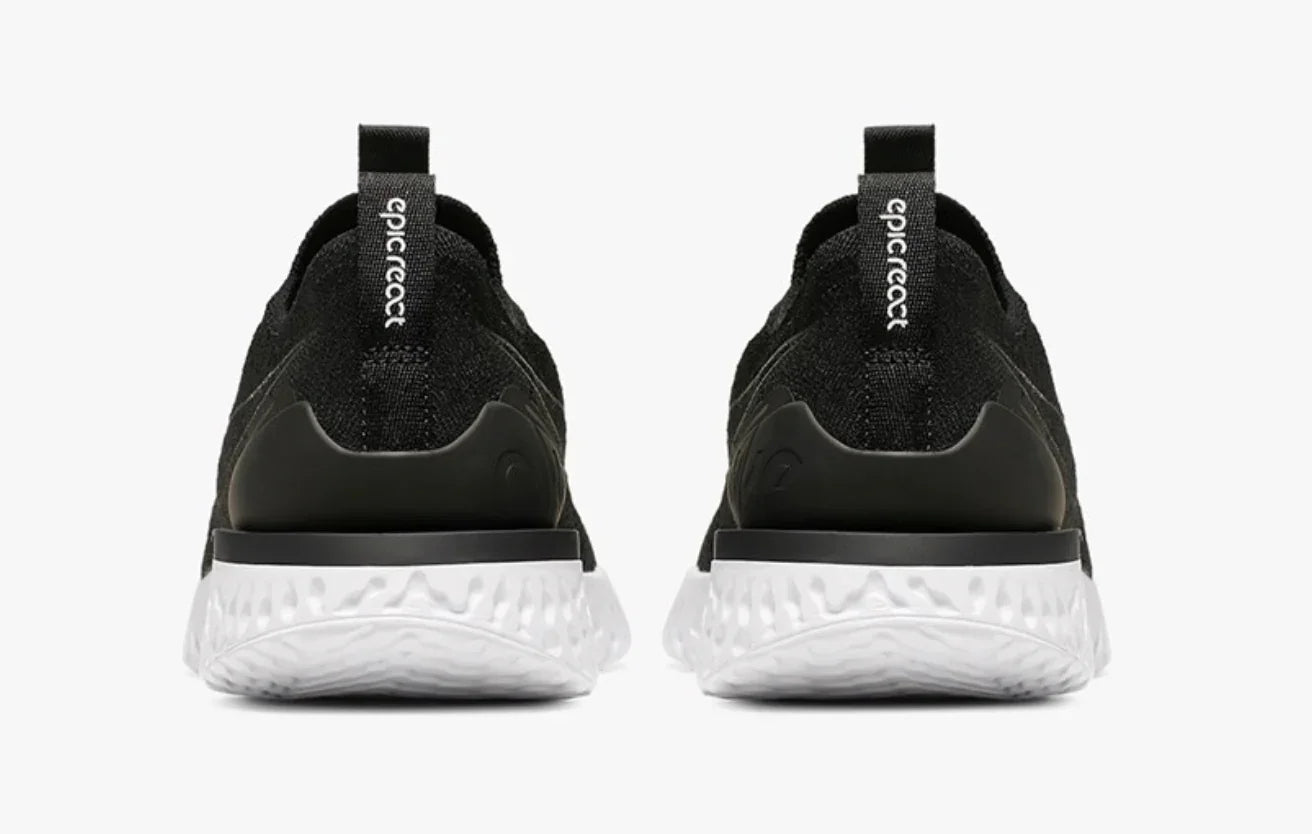 Nike Epic Phantom React Flyknit - Black/White â Hectic Kixs